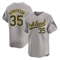 Kdoa Athletics #35 Rickey Henderson Player Gray Limited Away Stitched Jersey