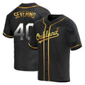 Kdoa Athletics #40 Luis Severino player Gold Replica Black en Alternate Stitched Jersey