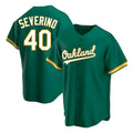 Kdoa Athletics #40 Luis Severino player Green Replica Kelly Alternate Stitched Jersey