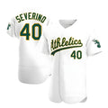 Kdoa Athletics #40 Luis Severino player White Authentic Home Stitched Jersey