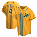 Kdoa Athletics #4 Lawrence Butler player Gold Replica Alternate Stitched Jersey