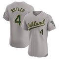 Kdoa Athletics #4 Lawrence Butler player Gray Elite Road Stitched Jersey