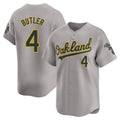 Kdoa Athletics #4 Lawrence Butler player Gray Limited Away Stitched Jersey