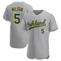 Kdoa Athletics #5 Jacob Wilson Gray Authentic Road Stitched Jersey