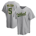 Kdoa Athletics #5 Jacob Wilson Gray Replica Road Stitched Jersey