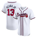 Kdoa A.Braves #13 Ronald Acuna Jr. Home Elite Jersey - White Personalized Jerseys