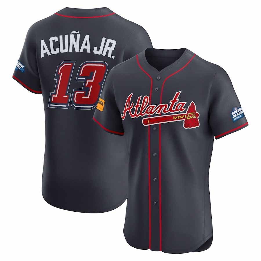 Kdoa A.Braves #13 Ronald Acuna Jr. Navy 2025 Speedway Classic Alternate Elite Player Personalized Jersey