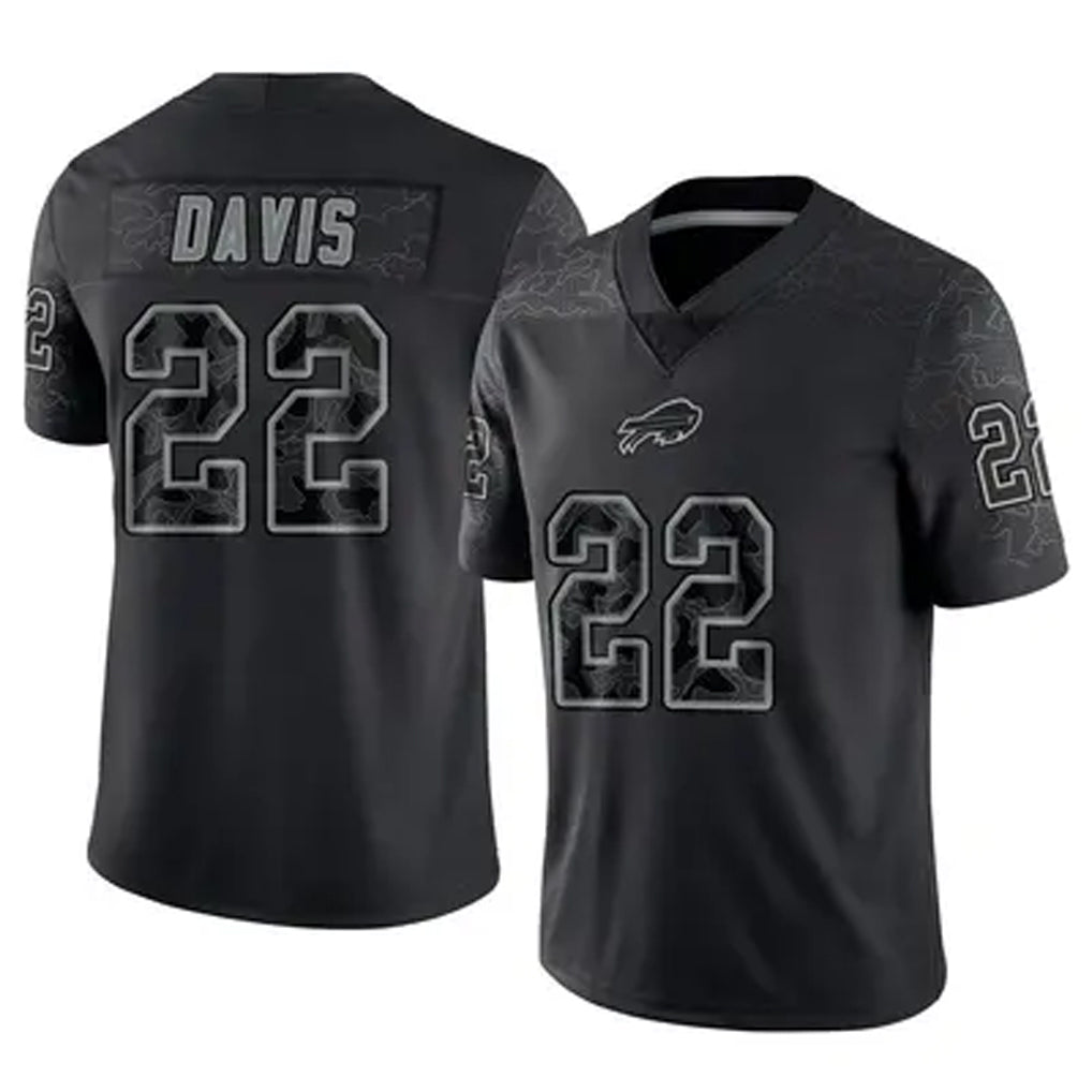 Kdoa B.Bills #22 Ray Davis Player Black RFLCTV Limited Stitched Jerseys