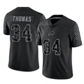 Kdoa B.Bills #34 Thurman Thomas Player Black RFLCTV Limited Stitched Jerseys