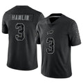 Kdoa B.Bills #3 Damar Hamlin Player Black RFLCTV Limited Stitched Jerseys
