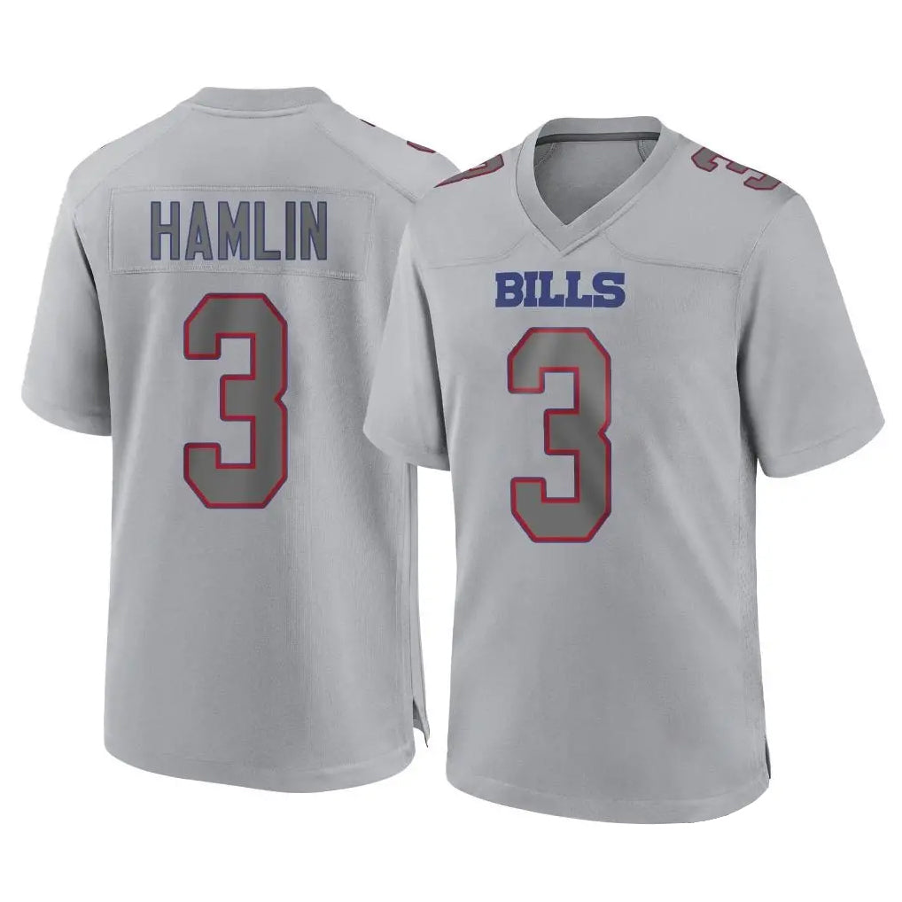 Kdoa B.Bills #3 Damar Hamlin Player Gray Home Game Stitched Jerseys