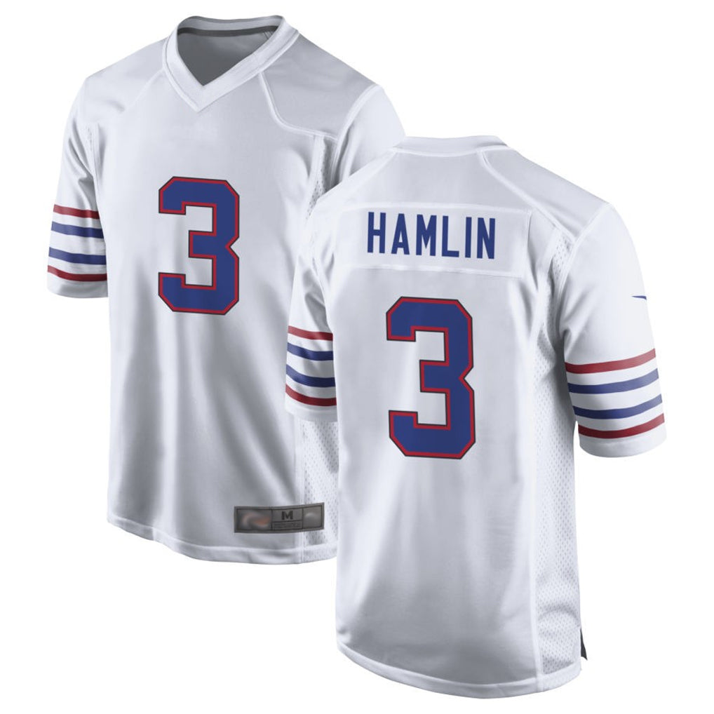 Kdoa B.Bills #3 Damar Hamlin Player White Alternate Game Stitched Jerseys