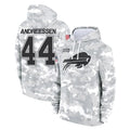 Kdoa B.Bills #44 Joe Andreessen Player Arctic Camo Salute to Service Hoodies Limited Stitched Jerseys