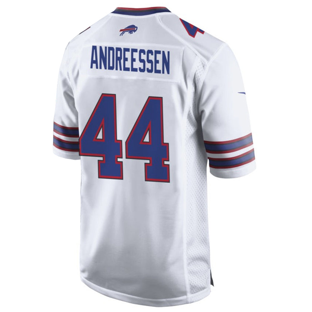 Kdoa B.Bills #44 Joe Andreessen Player White Home Game Stitched Jerseys