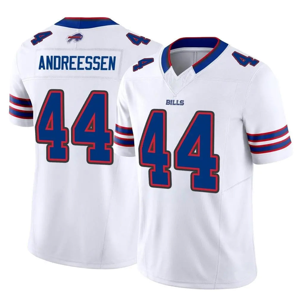 Kdoa B.Bills #44 Joe Andreessen Player White Vapor F.U.S.E. Limited Home Game Stitched Jerseys
