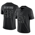 Kdoa B.Bills #47 Christian Benford Player Black RFLCTV Limited Stitched Jerseys