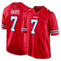 Kdoa B.Bills #7 Ray Davis Player Red Home Game Stitched Jerseys