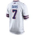 Kdoa B.Bills #7 Ray Davis Player White Home Game Stitched Jerseys