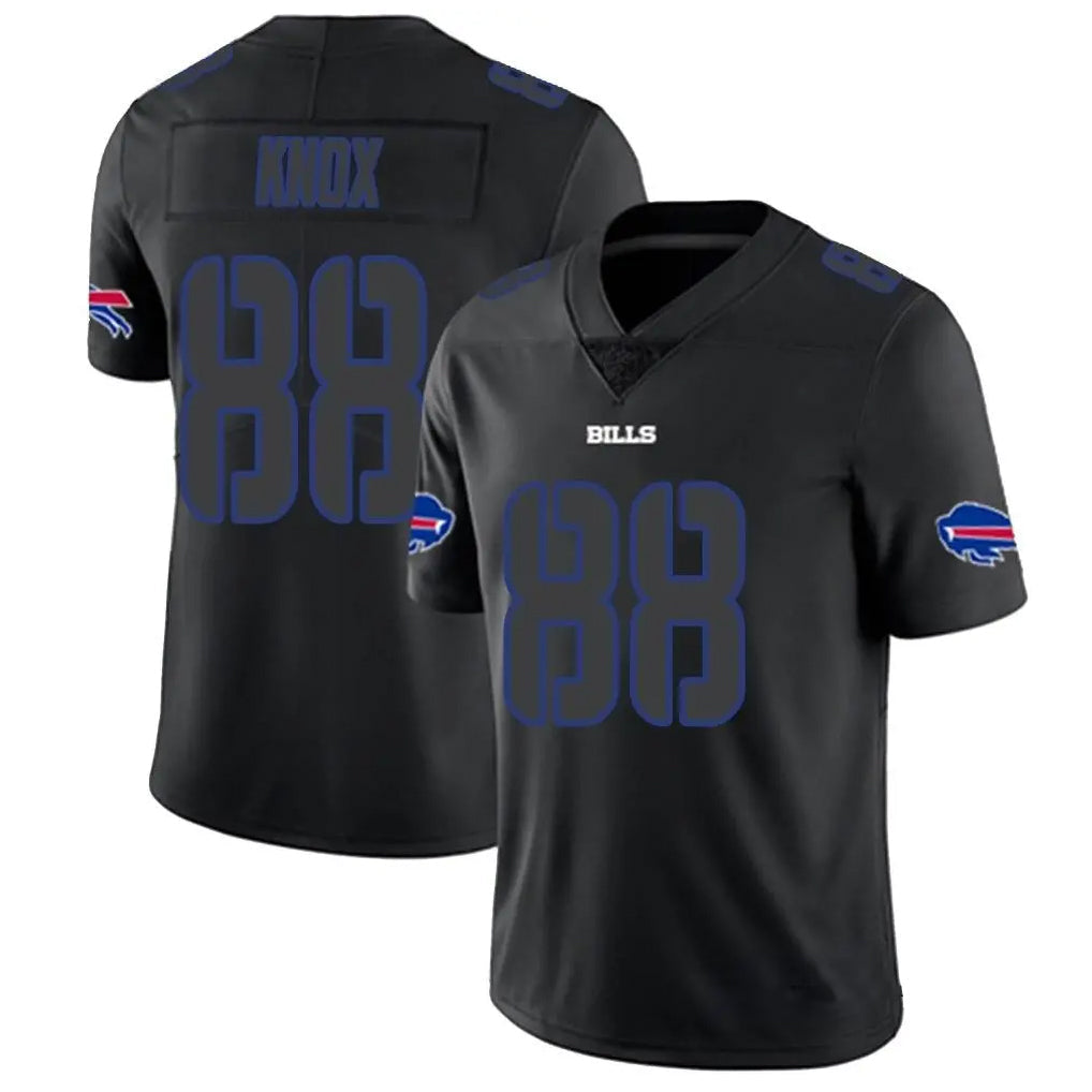 Kdoa B.Bills #88 Dawson Knox Player Black Impact Limited Stitched Jerseys
