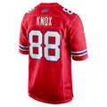 Kdoa B.Bills #88 Dawson Knox Red Alternate Game Stitched Jerseys