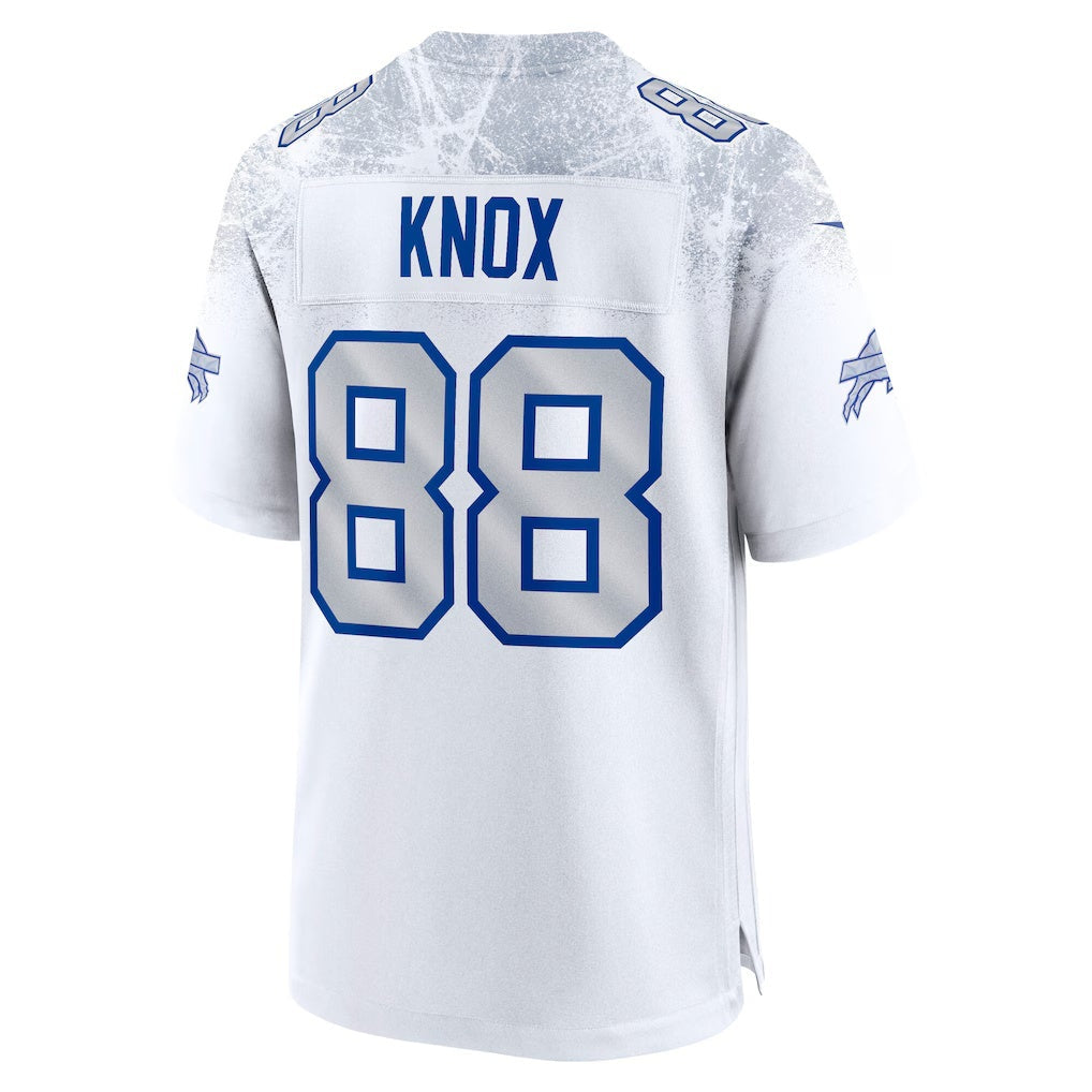 Kdoa B.Bills #88 Dawson Knox White 2025 Rivalries Collection Game Stitched Jerseys