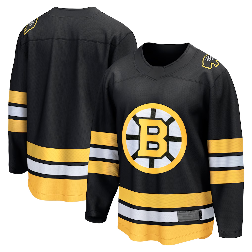 Kdoa B.Bruins Black Anniversary Home Breakaway Stitched Jerseys