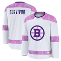 Kdoa B.Bruins White Hockey Fights Cancer Survivor Practice Stitched Jerseys