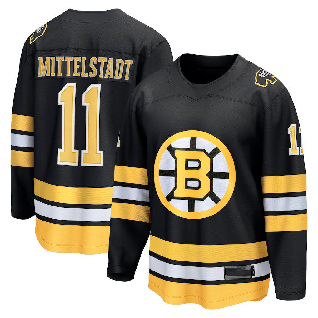 Kdoa B.Bruins #11 Casey Mittelstadt Black Home Breakaway Player Stitched Jerseys