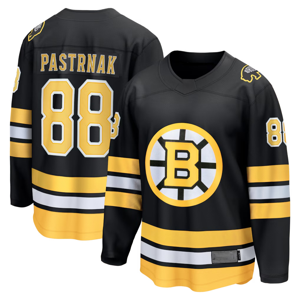 Kdoa B.Bruins #88 David Pastrnak Black Home Breakaway Stitched Jerseys