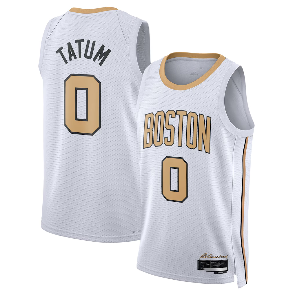 Kdoa B.Celtics #0 Jayson Tatum White 2025 2026 Swingman Jerseys - City Edition