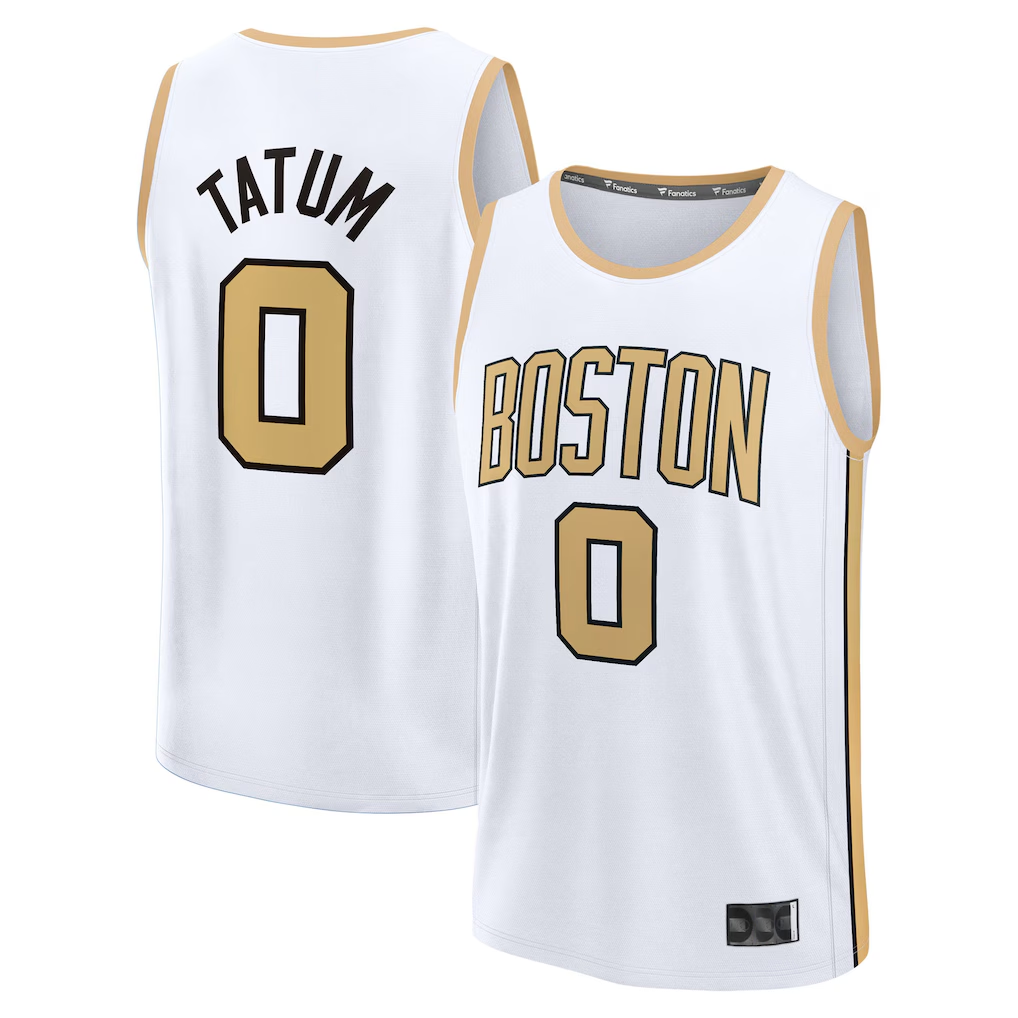 Kdoa B.Celtics #0 Jayson Tatum  White 2025-26 City Edition Fast Break Jerseys