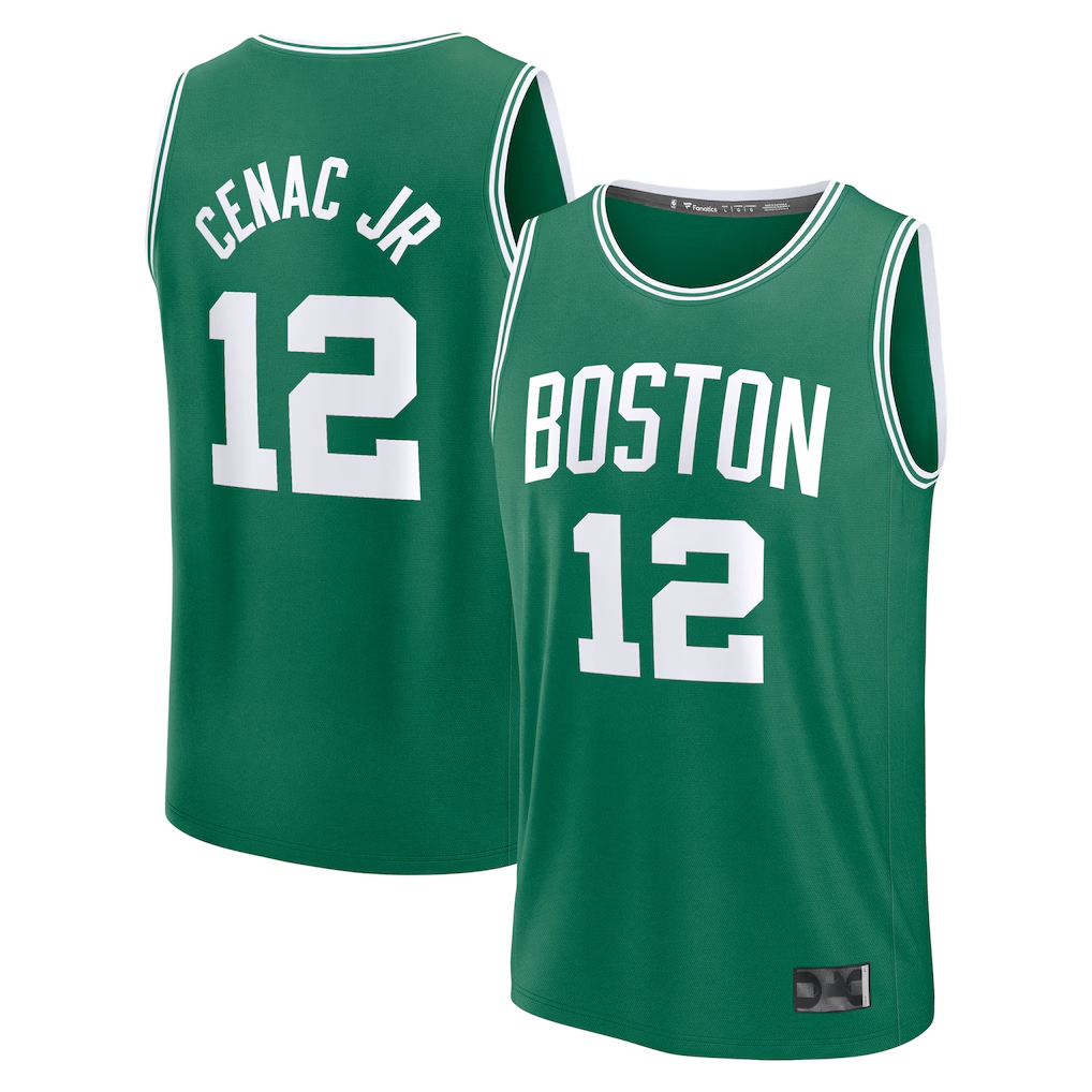 Kdoa B.Celtics #12 Chris Cenac Jr. Green 2026 Draft First Round Pick Fast Break Jerseys - Icon Edition