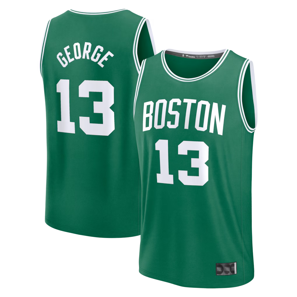 Kdoa B.Celtics #13 Paul George  Kelly Green Fast Break Replica Jerseys - Icon Edition
