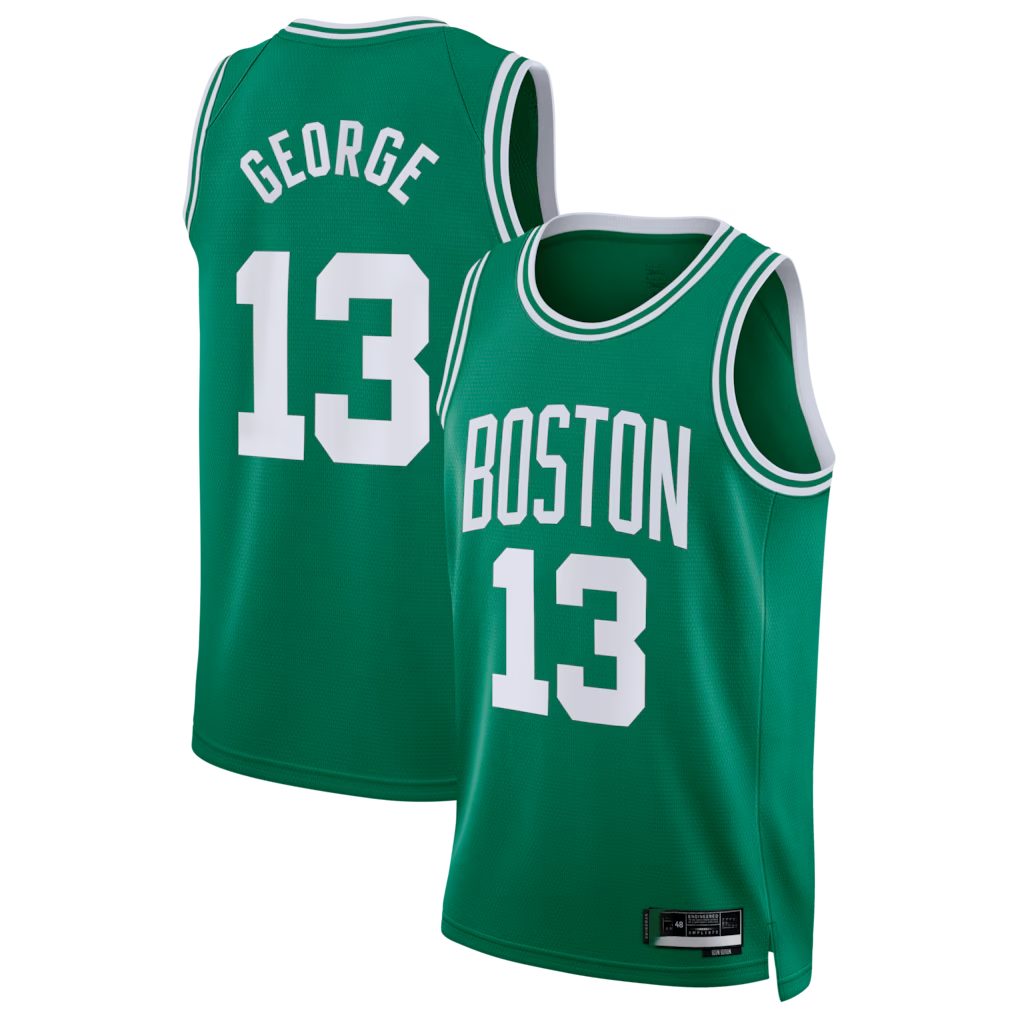 Kdoa B.Celtics #13 Paul George Kelly Green Swingman Jerseys - Icon Edition