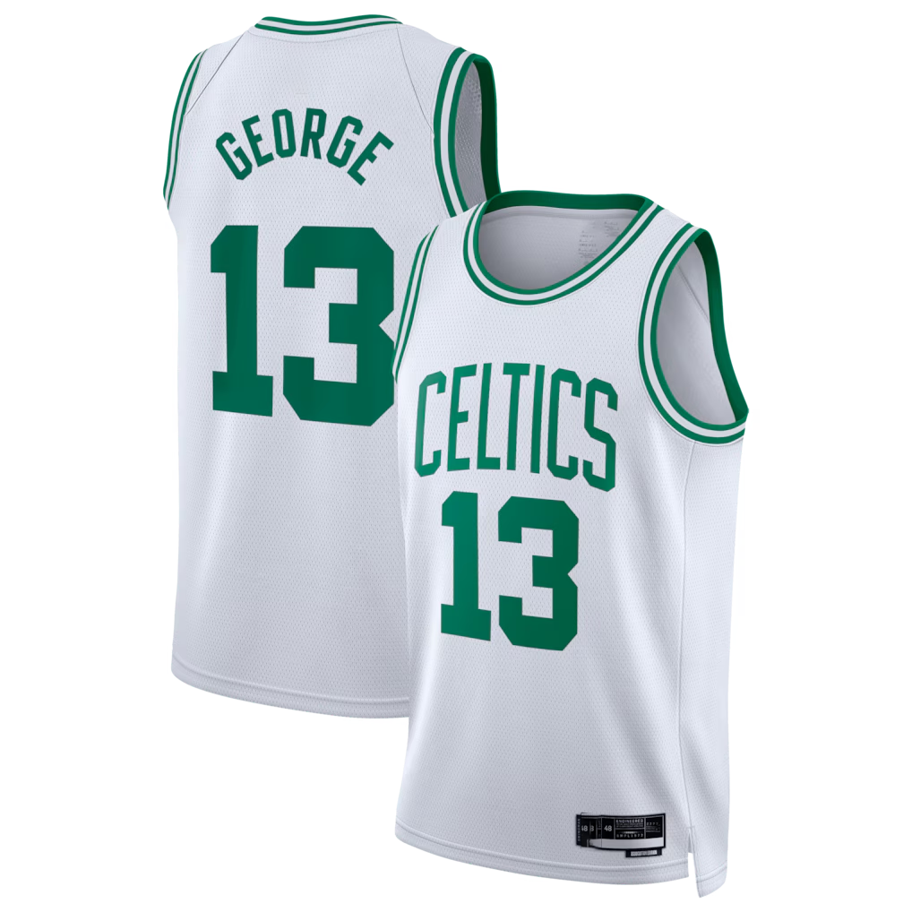 Kdoa B.Celtics #13 Paul George White Swingman Jerseys - Association Edition