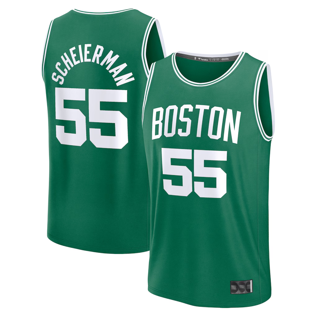 Kdoa B.Celtics #55 Baylor Scheierman Kelly Green 2024 Draft Fast Break Player Jerseys - Icon Edition