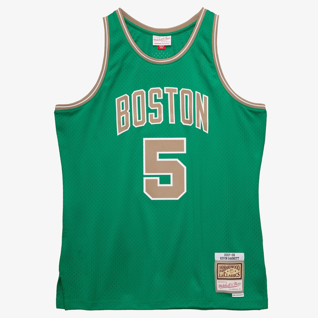 Kdoa B.Celtics #5 Kevin Garnett Mitchell & Ness Kelly Green 2007-08 Hardwood Classics Swingman Jerseys