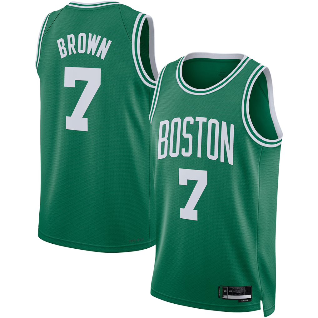 Kdoa B.Celtics #7 Jaylen Brown Kelly Green Swingman Jerseys - Icon Edition