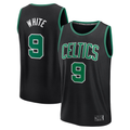 Kdoa B.Celtics #9 Derrick White  Black Fast Break Replica Player Jerseys - Statement Edition