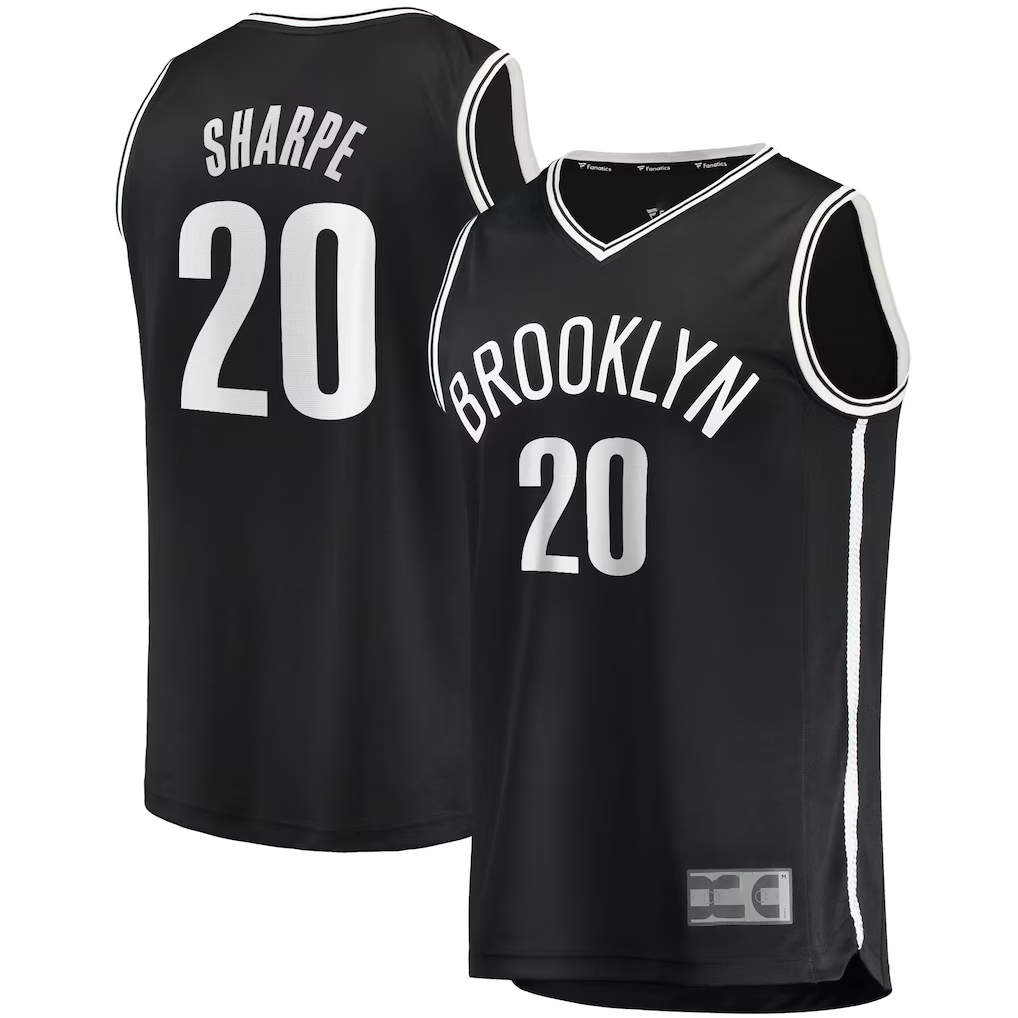 Kdoa B.Nets #20 Day'Ron Sharpe  Black Fast Break Replica Jerseys - Icon Edition