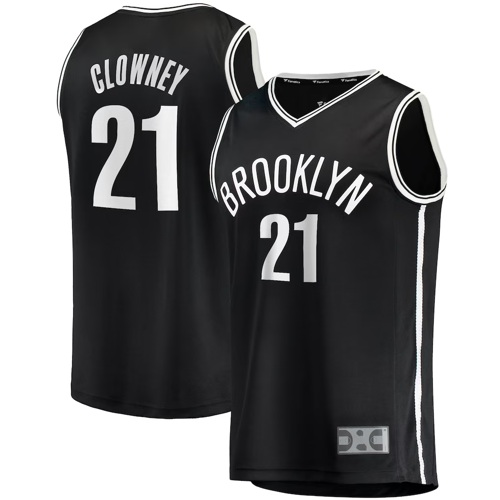 Kdoa B.Nets #21 Noah Clowney Black Fast Break Replica Jerseys - Icon Edition