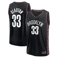 Kdoa B.Nets #33 Nic Claxton Black 202526 City Edition Fast Break Jerseys