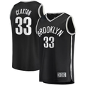 Kdoa B.Nets #33 Nicolas Claxton  Black Fast Break Replica Jerseys - Icon Edition