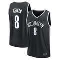 Kdoa B.Nets #8 Egor D?min Black Fast Break Replica Jerseys - Icon Edition