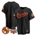 Kdoa B.Orioles Black 30th Anniversary of 2131 Home Game Blank Player Stitched Jerseys