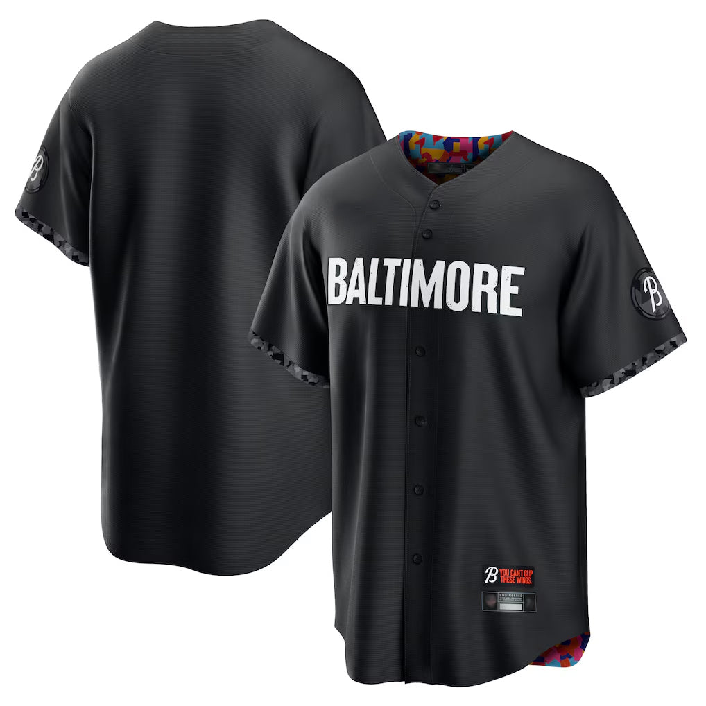Kdoa B.Orioles Black City Connect Home Game Blank Player Stitched Jerseys