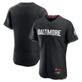 Kdoa B.Orioles Black City Connect Limited Elite Home Blank Player Stitched Jerseys
