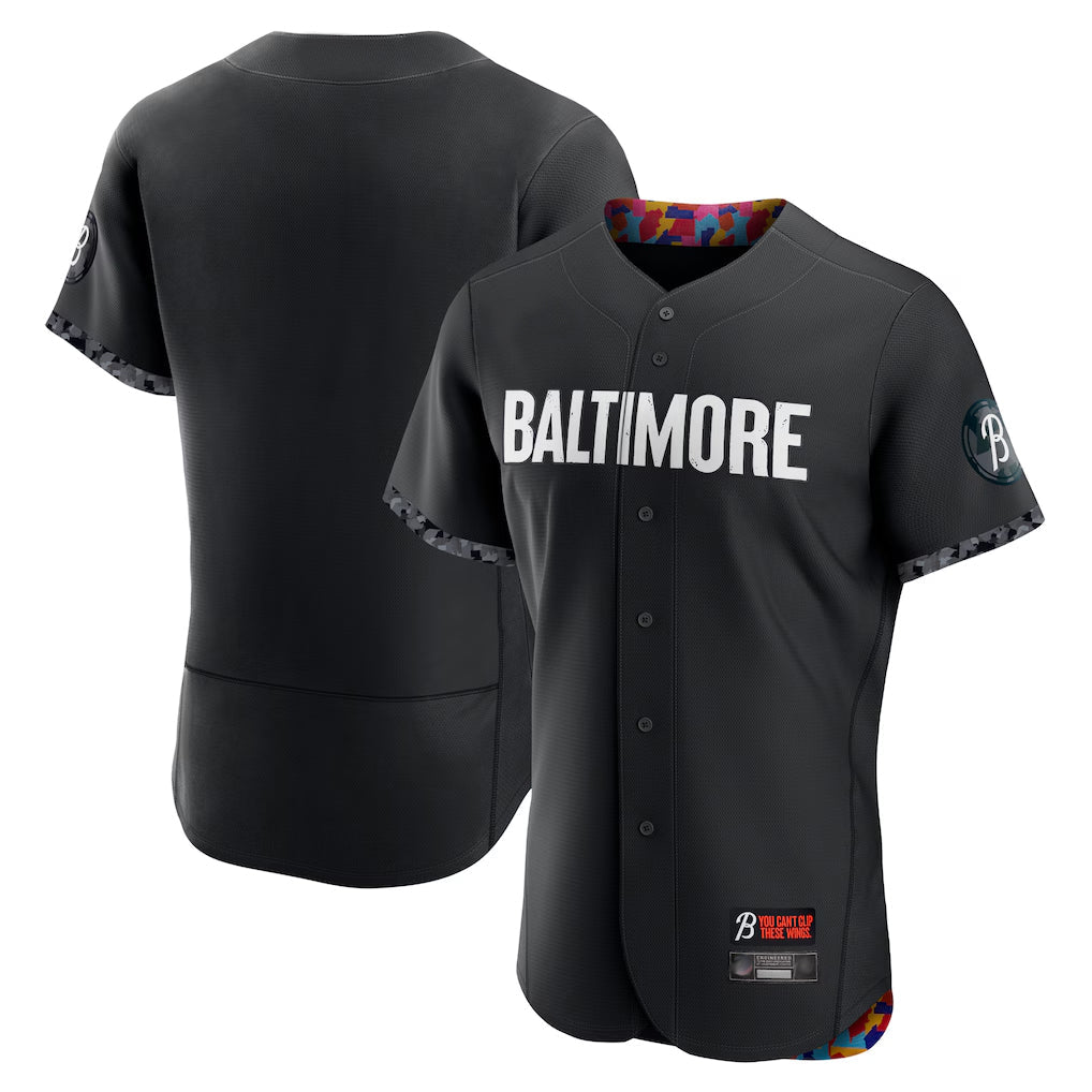 Kdoa B.Orioles Black City Connect Limited Elite Home Blank Player Stitched Jerseys