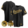 Kdoa B.Orioles Black Gold 30th Anniversary of 2131 Home Game Blank Player Stitched Jerseys