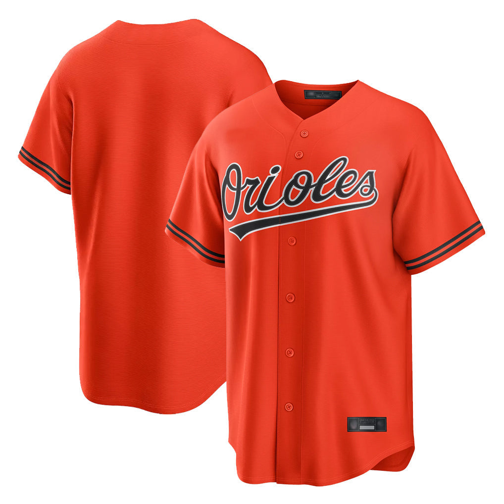 Kdoa B.Orioles Orange Home Game Blank Player Stitched Jerseys